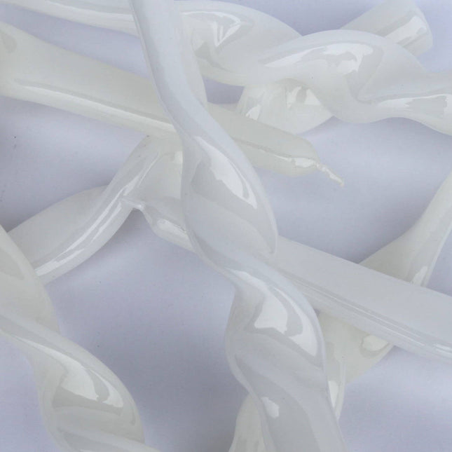Twist Taper Candles, Pack of 3 in Ice White