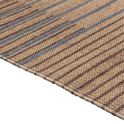 Jute lined cotton rug in natural tones