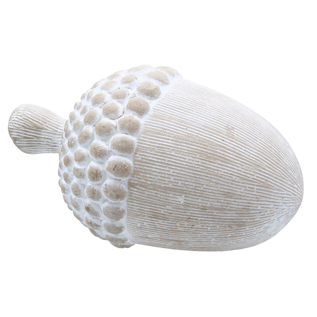 Stone Acorn Ornament in Pale Conrete Grey