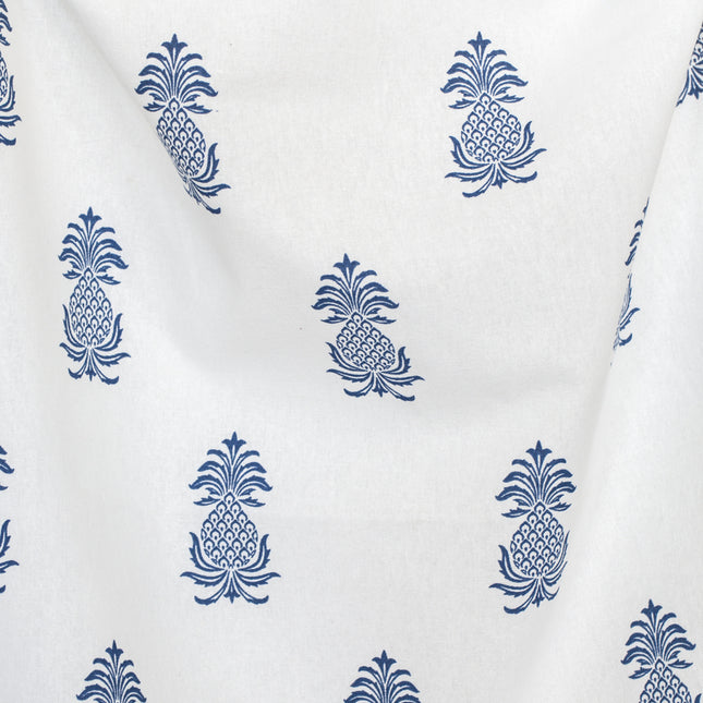 Pineapple Print Kitchen Tea Towel in Monterey Blue
