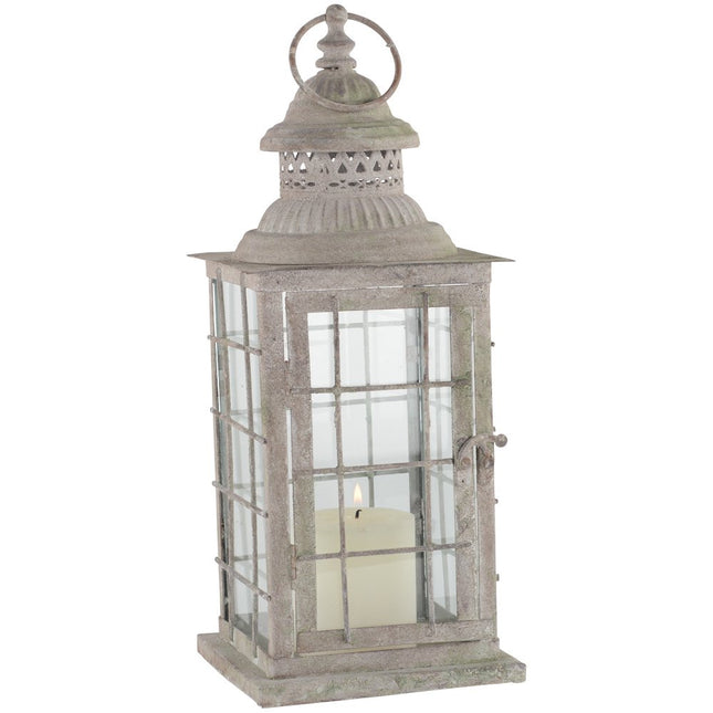 Provencale Metal Storm Lantern in Soft Amande