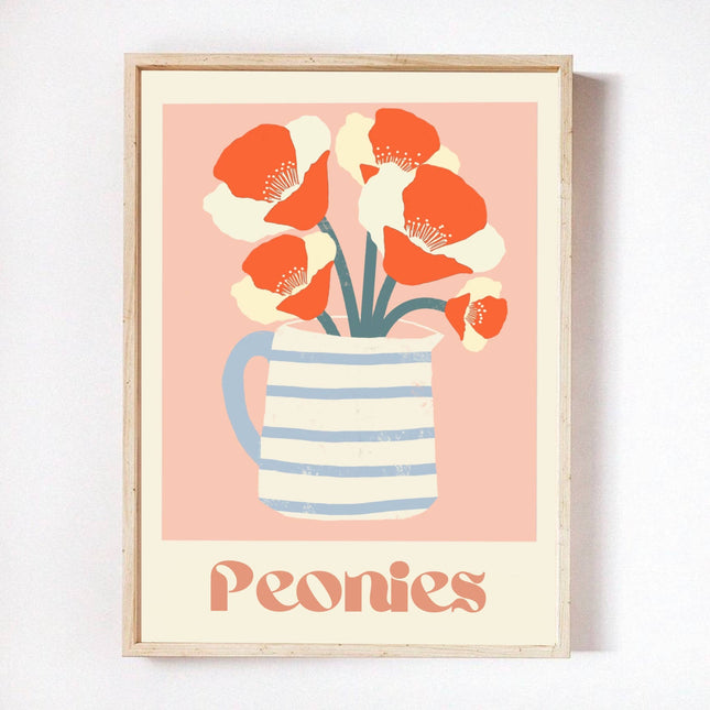 Peonies in a Jug Print