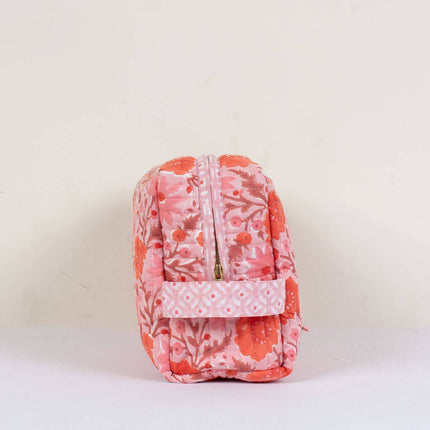 Floribunda Large Wash Bag, Vintage Pink