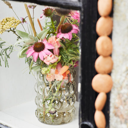 Recycled Glass Clear Bubble Vase
