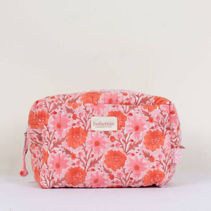 Floribunda Large Wash Bag, Vintage Pink