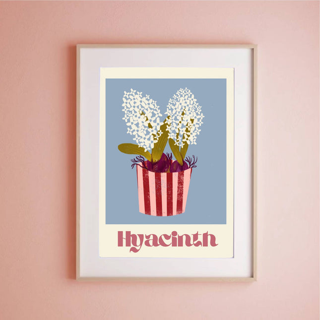 Pretty Potted White Hyacinth Print