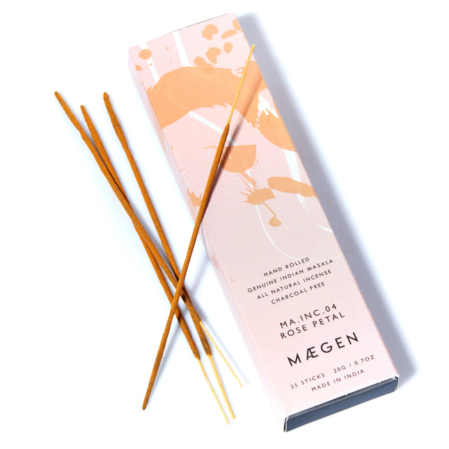 Fragrant Incense Sticks - Rose Petal flowers + oils infusion